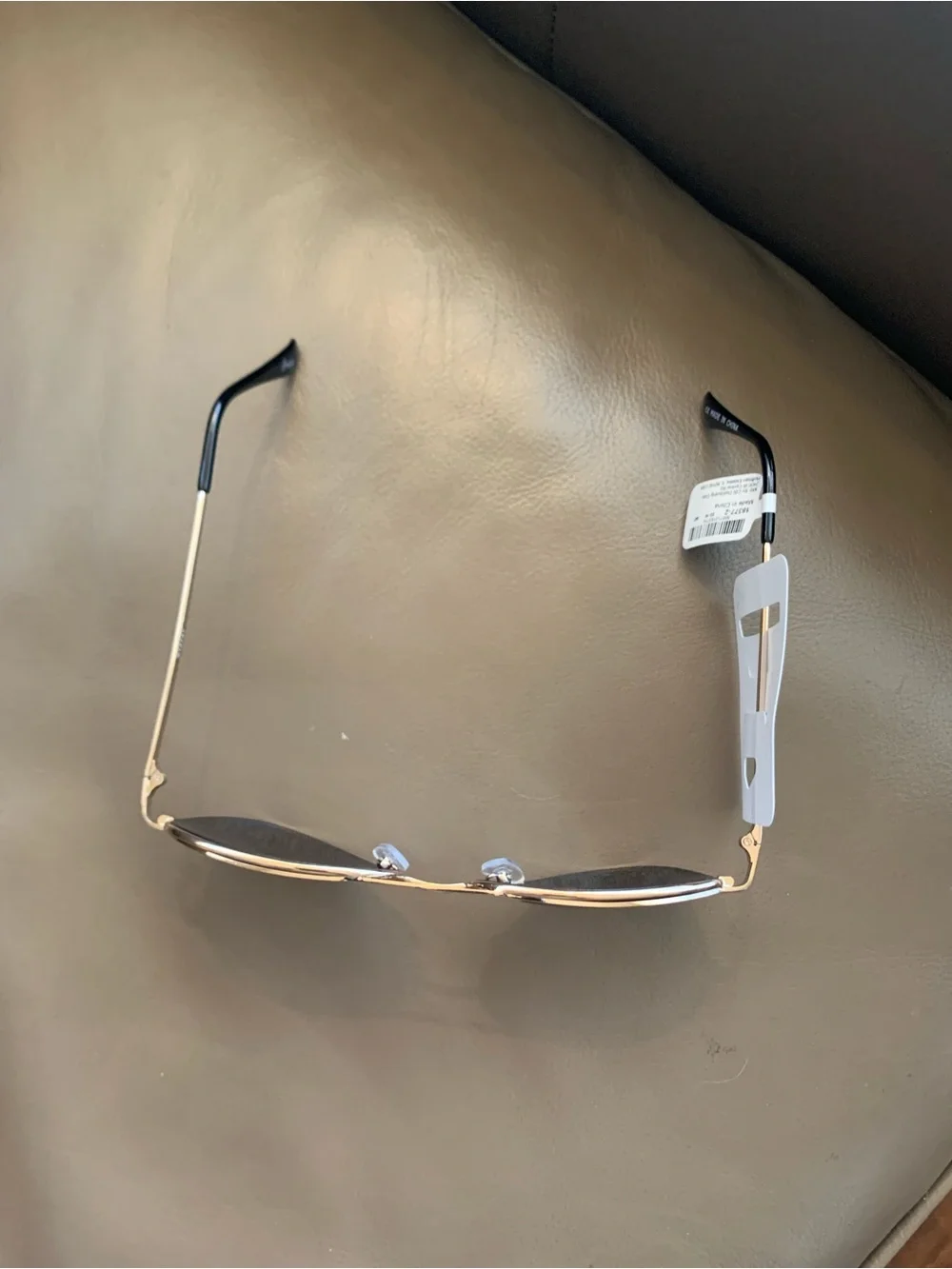 Icing Gold Frame with Black Lenses Aviator Sunglasses